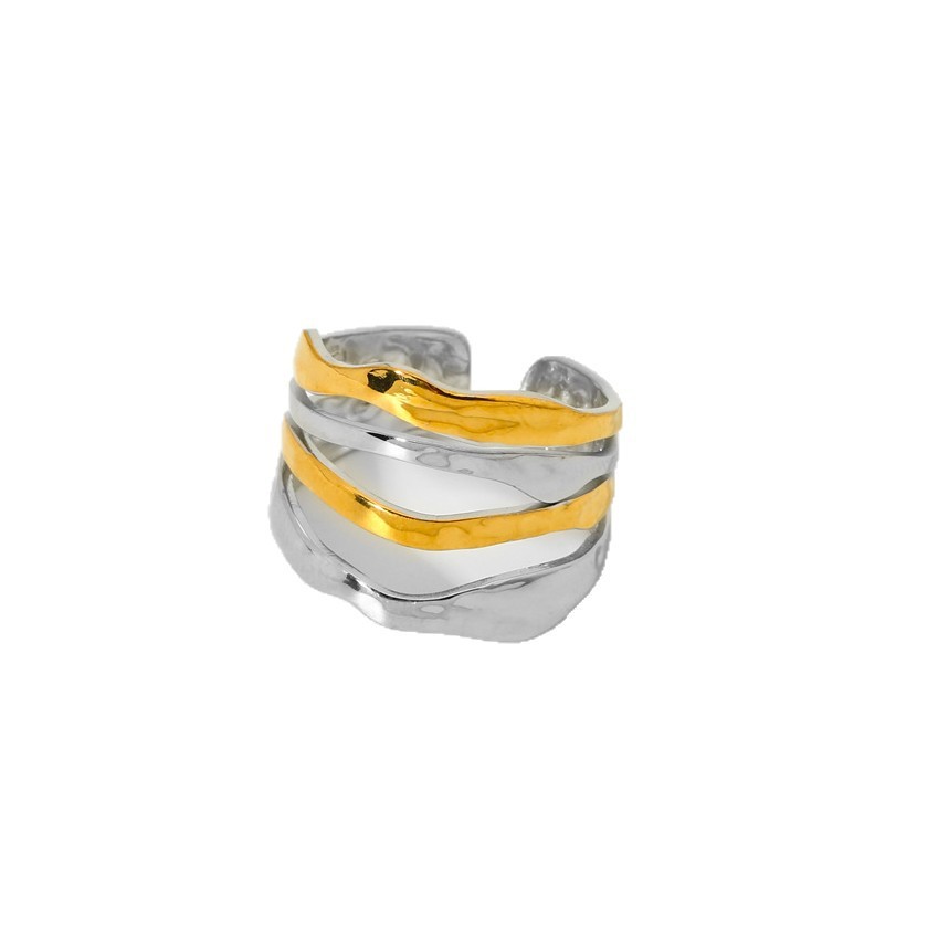 Bagues Pour Femmes Simple Series Daily Color Block En Acier Inoxydable Étanches Image5
