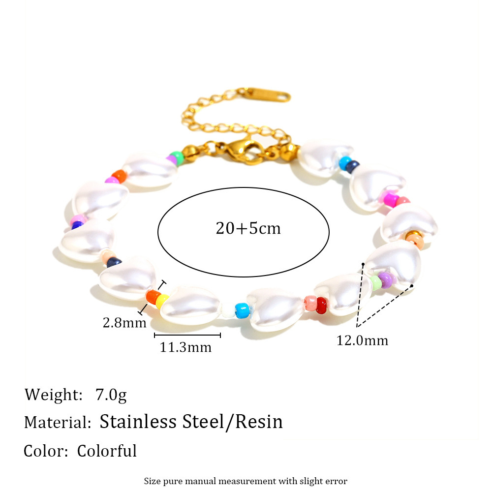 Colliers De Perles En Acrylique Pour Femmes, Série Romantique, Sweet Heart 