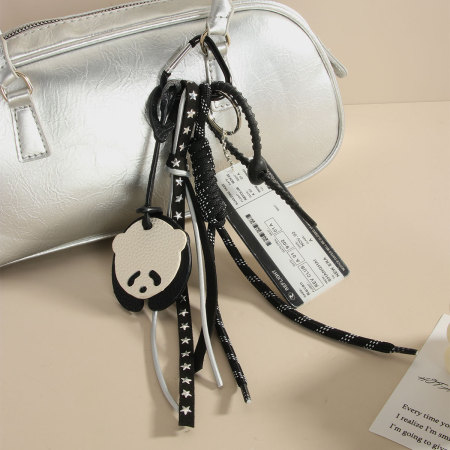 Accessoires de sac pour femme en PU en forme de panda de style rétro