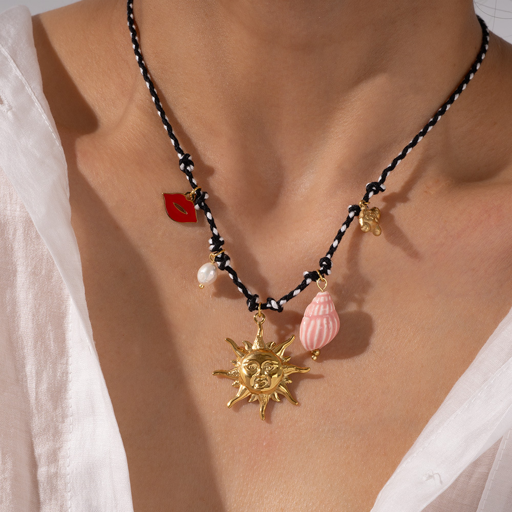 Colliers À Pendentif En Or Représentant Un Organisme Marin Pour Femme Image6