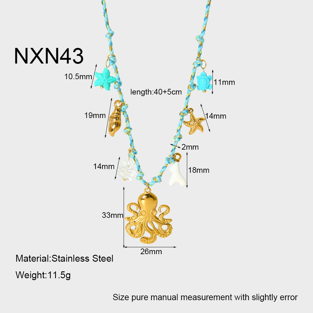 1 Paire De Colliers Pendentifs Tortue Romantiques Pour Femmes, En Acier Inoxydable Étanche Couleur Or 