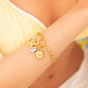 Bracelets À Breloques Classiques Pour Femmes, En Acier Inoxydable, Étanches, Couleur Or h5 Image5