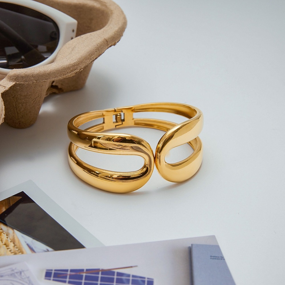 Bracelets Ins Style En Acier Inoxydable Couleur Or Image3