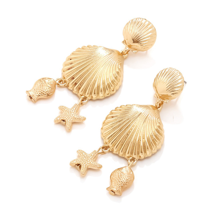 Boucles d'oreilles pendantes en alliage Oceanicl 2