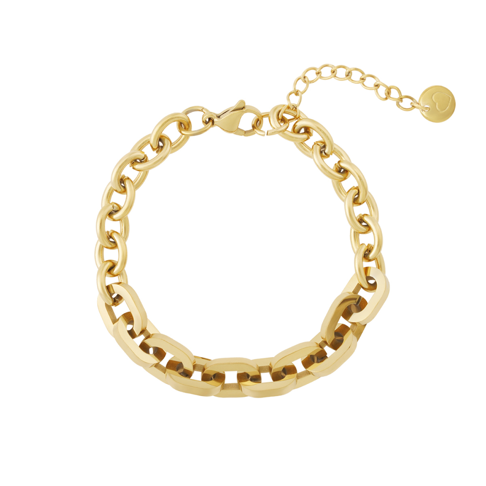 Bracelet Chaîne Torsadé Pour Femme En Acier Inoxydable Étanche Couleur Or 