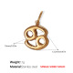 Pendentif Cancer en or massif Image6