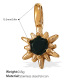 Pendentif en or et zirconium noir