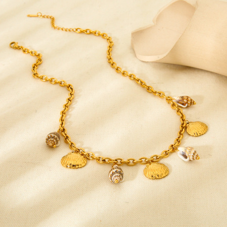 1 paire de colliers pendentifs unisexes Classic Series Vacation Turtle en acier inoxydable étanche couleur or 2