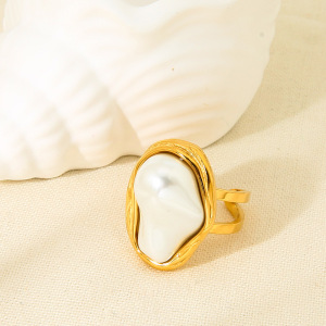 Ensembles De Bijoux Pour Femmes En Acier Inoxydable Imperméable Et Perles De La Série Elegant h5 Image4
