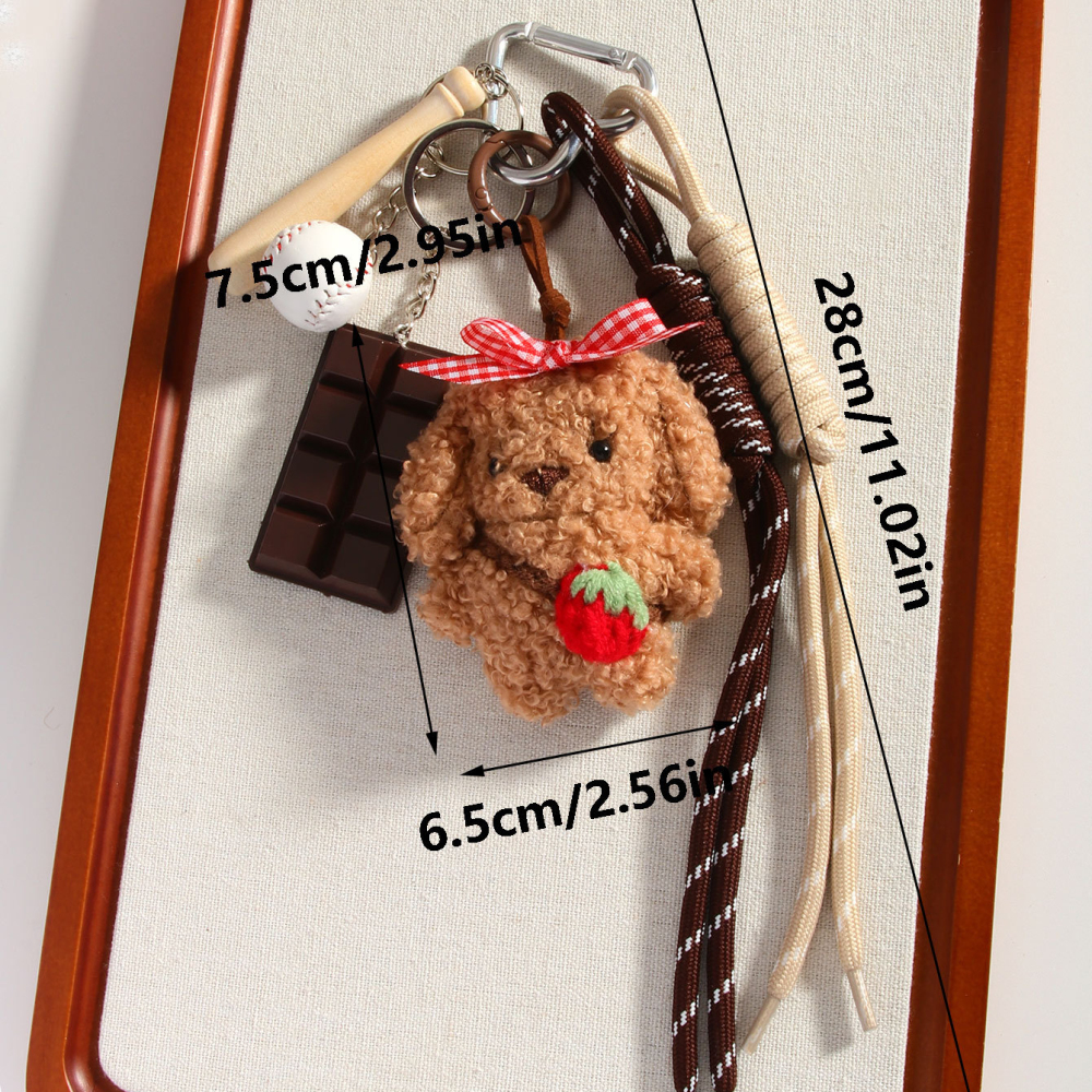 Accessoires Pour Sacs À Main Pour Femmes : Peluche Ours En Peluche Classique Et Mignonne Image2