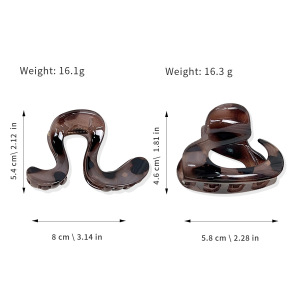 Pinces À Cheveux En Résine À Imprimé Léopard Pour Femme, Série Simple Et Décontractée h5 Image5
