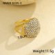 Bague à bord étroit entièrement en diamant/Taille unique Image3