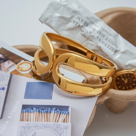 Bracelets Ins Style en acier inoxydable couleur or 2