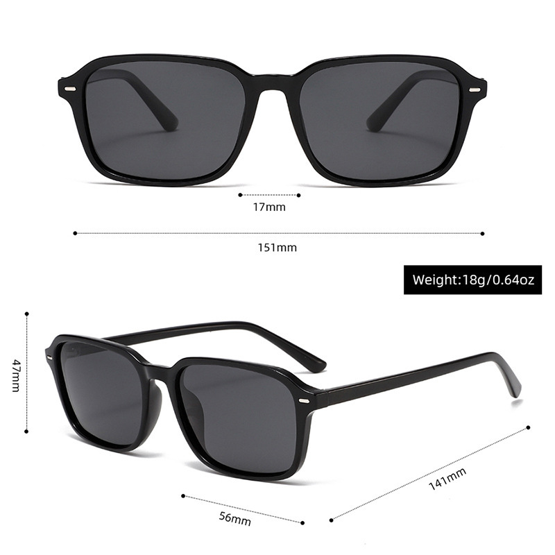 1 Paire De Lunettes De Soleil Pour Femme, Série Simple, Décontractées, Couleur Unie, Pc h5Image4
