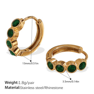 Boucles D'Oreilles Créoles En Acier Inoxydable Étanche Couleur Or h5