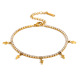 Bracelet Petite Croix Zircon - Or 