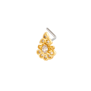 1 Pièce De Piercing De Nez En Zircon Couleur Cuivre Doré h5 
