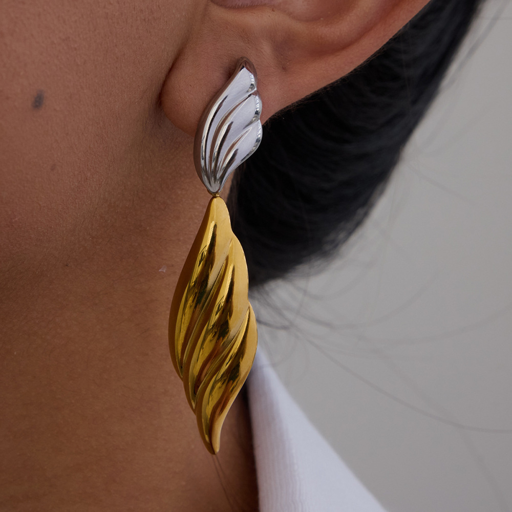Boucles D'Oreilles Pendantes En Acier Inoxydable Étanche, De Couleurs Assorties Image3