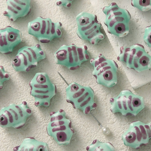 1 Pièce De Perle En Céramique En Forme De Poisson Pour Bijoux À Faire Soi-Même h5 Image2