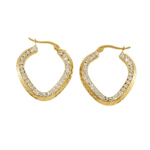 Boucles D'Oreilles Créoles Classiques En Acier Inoxydable Étanche Couleur Or h5