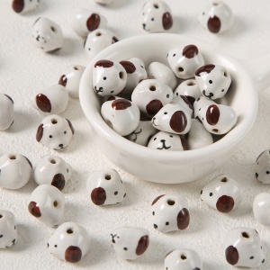 1 Pièce De Perle En Céramique En Forme De Chien Mignon Pour Bijoux À Faire Soi-Même h5 