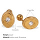 Boucles d'oreilles à tige en or et diamants blancs Image5