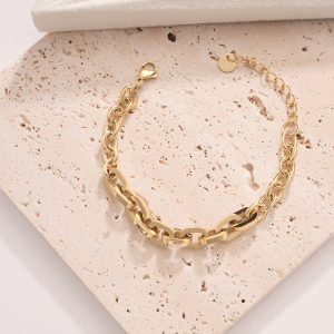 Bracelet Chaîne Torsadé Pour Femme En Acier Inoxydable Étanche Couleur Or h5 Image6