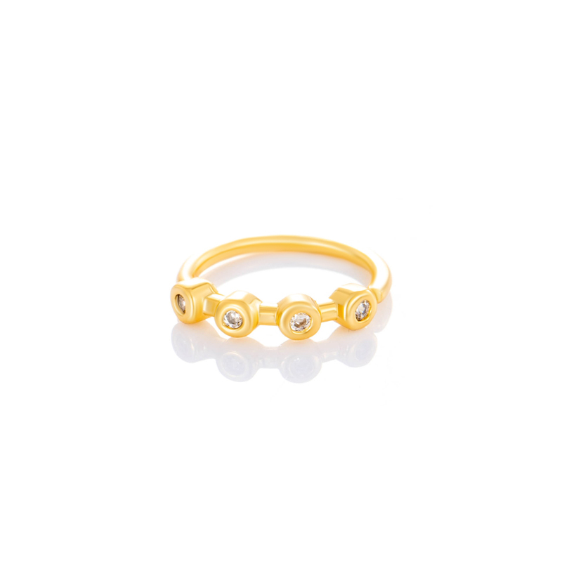 1 Pièce De Piercing De Nez Géométrique En Cuivre Doré Et Zircon Pour Femme 