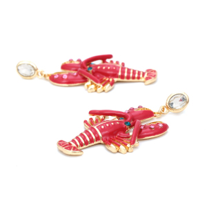 Boucles D'Oreilles Pendantes En Alliage De Homard h5 Image2