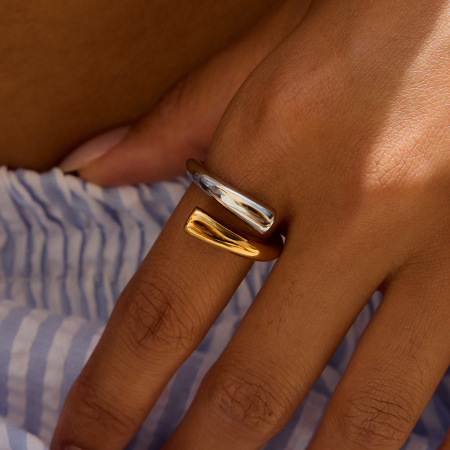 Bague minimaliste étanche en acier inoxydable multicolore 2