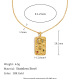 Collier carré étoile et lune - Or Image2