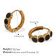 Petites boucles d'oreilles en or avec goutte d'huile noire Image9