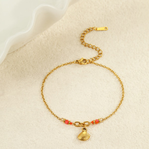 1 Paire De Bracelets À Breloques Pour Femme, Collection Romantique, Motif Tortue, En Acier Inoxydable, Étanches, Couleur Or. h5 Image4