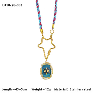 Colliers Pendentifs Pour Femmes Opulent Eye En Acier Inoxydable Étanche Couleur Or h5 Image2