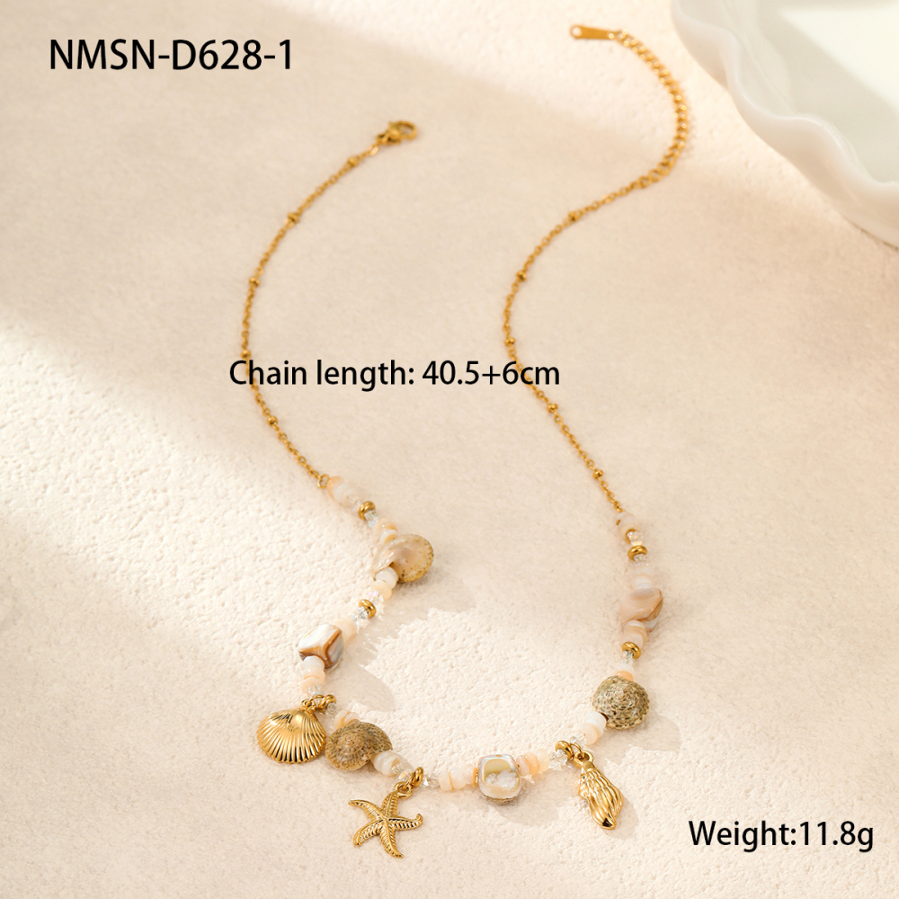 Colliers Pour Femmes Avec Pendentif Sur Le Thème De L'Océan, Style Complexe Hôtelier Image2