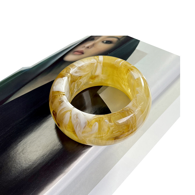 Bracelets Pour Femme En Acrylique À Larges Bords, Style Vintage Et Flou Image7