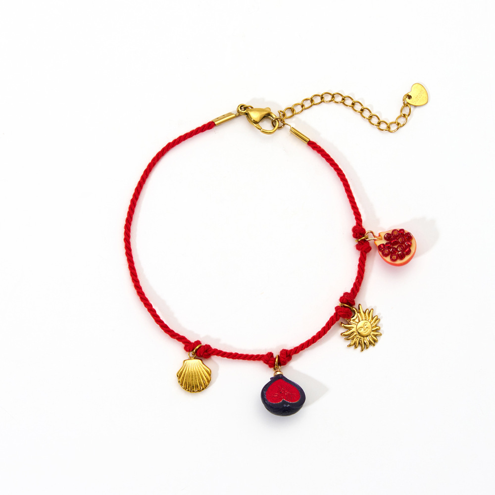 1 Paire De Bracelets De Cheville Romantiques En Acier Inoxydable Imperméable Couleur Or, Inspirés De Plantes Naturelles 