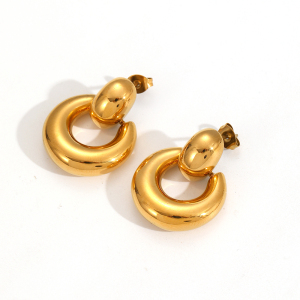 Boucles D'Oreilles Pendantes En Acier Inoxydable Couleur Or Ins Style h5