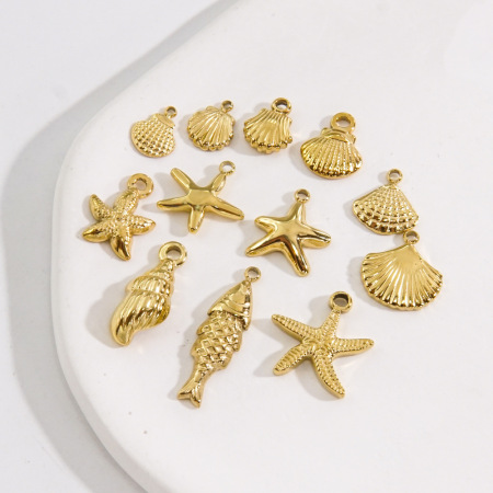 1 paire de pendentifs pour femmes Simple Series Classic Turtle en acier inoxydable étanche