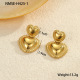 Boucles d'oreilles double cœur en or Image3