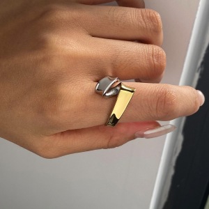 Bague Minimaliste Étanche En Acier Inoxydable Multicolore h5 Image2