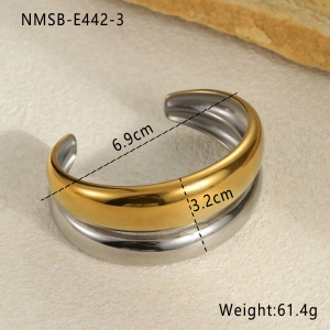 Bracelets Pour Femmes Simple Series Simple En Acier Inoxydable De Couleur Or, Étanches Et Aux Couleurs Mélangées h5 