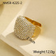 Bague carrée entièrement en diamant/Taille unique Image2