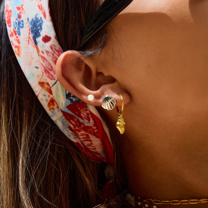 Ensembles De Boucles D'Oreilles Couleur Or En Acier Inoxydable Ins Style h5 Image4
