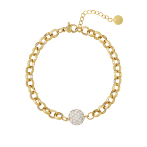 Bracelets À Breloques Pour Femmes, En Acier Inoxydable, Étanches, Couleur Or, Avec Chaîne Scintillante h5 