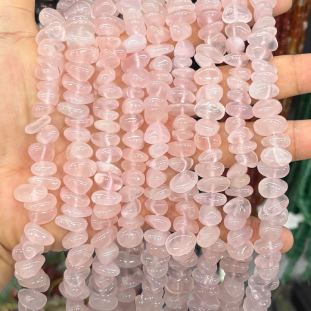 1 chaîne de perles en pierre naturelle de forme décontractée (diamètre : 10 mm-12 mm) 2