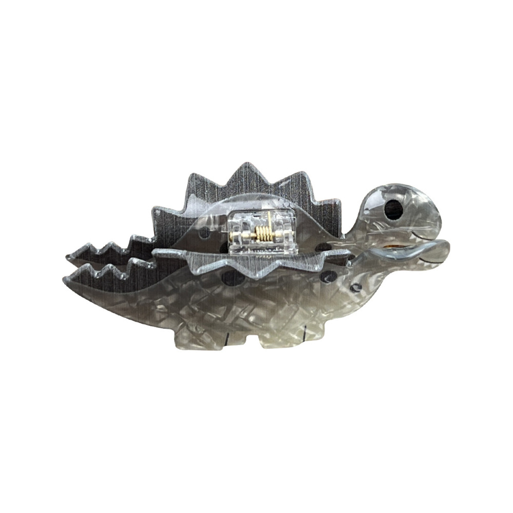 1 Pince À Cheveux En Acrylique Pour Femme, Motif Petit Dinosaure Mignon h5Image4