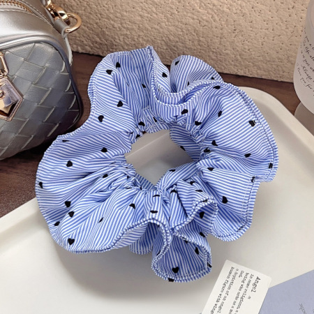 1 chouchou pour femme en tissu à rayures élégantes, série simple