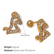 Boucles d'oreilles à tige en or et diamants blancs Image7