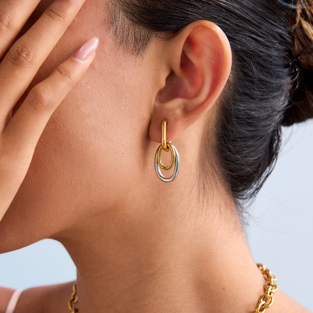 Boucles d'oreilles pendantes en acier inoxydable étanche, couleurs assorties 2